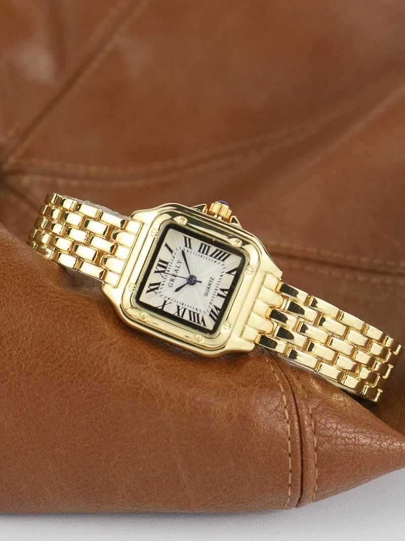 Perahta - Vintage Gold Damenuhr