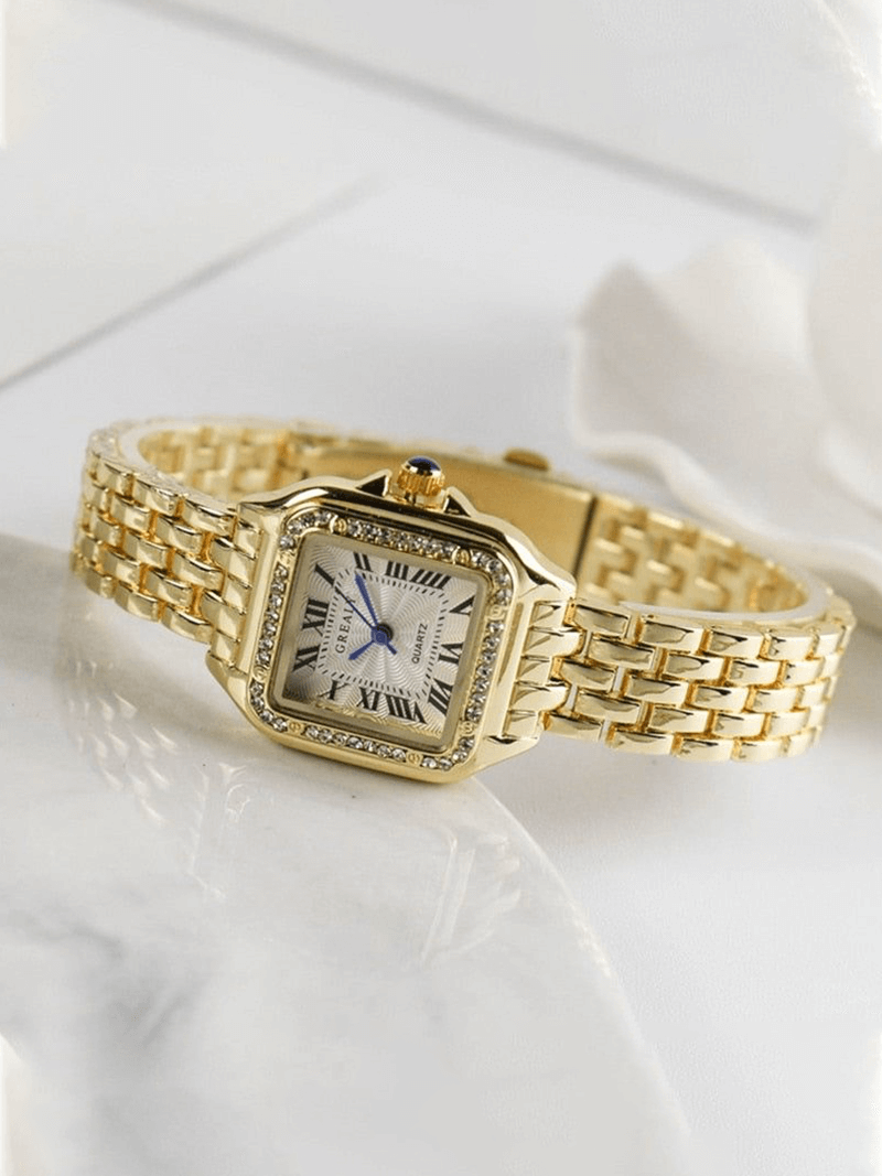 Perahta - Vintage Gold Damenuhr