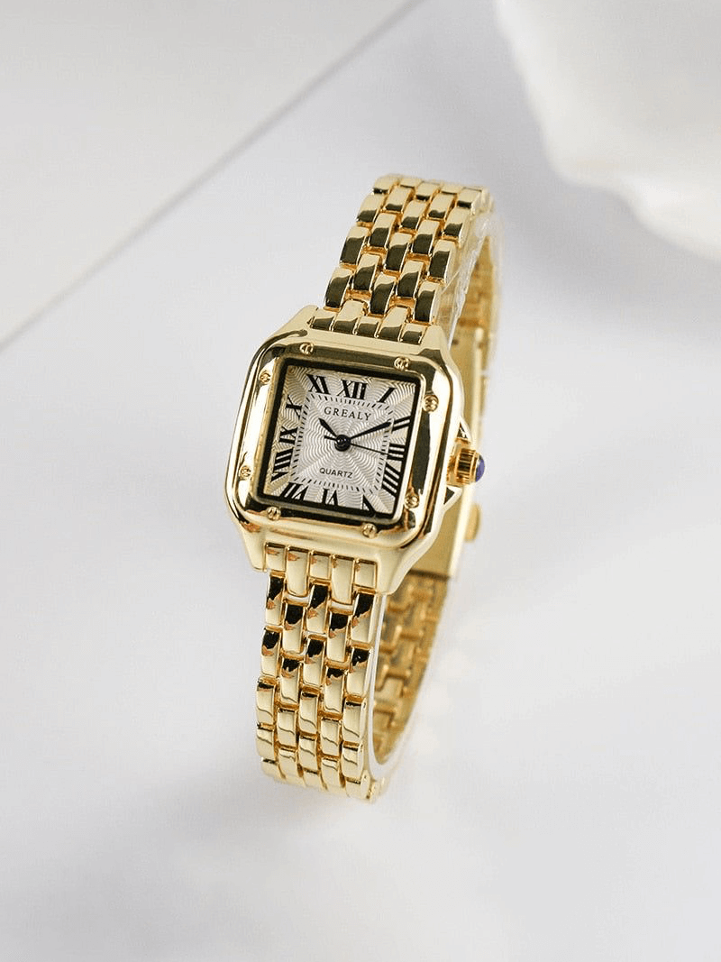 Perahta - Vintage Gold Damenuhr