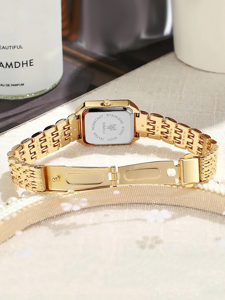 Mareike - Damenuhr mit quadratischem Gehäuse in Gold