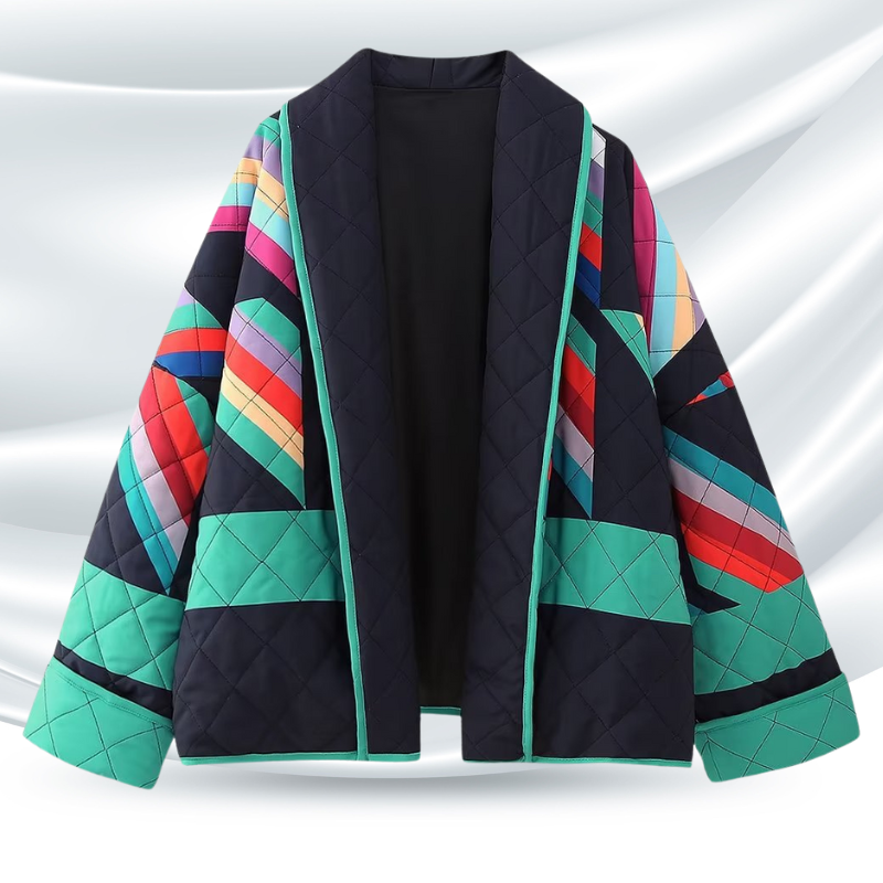 Farbenfrohe lockere Jacke für Damen