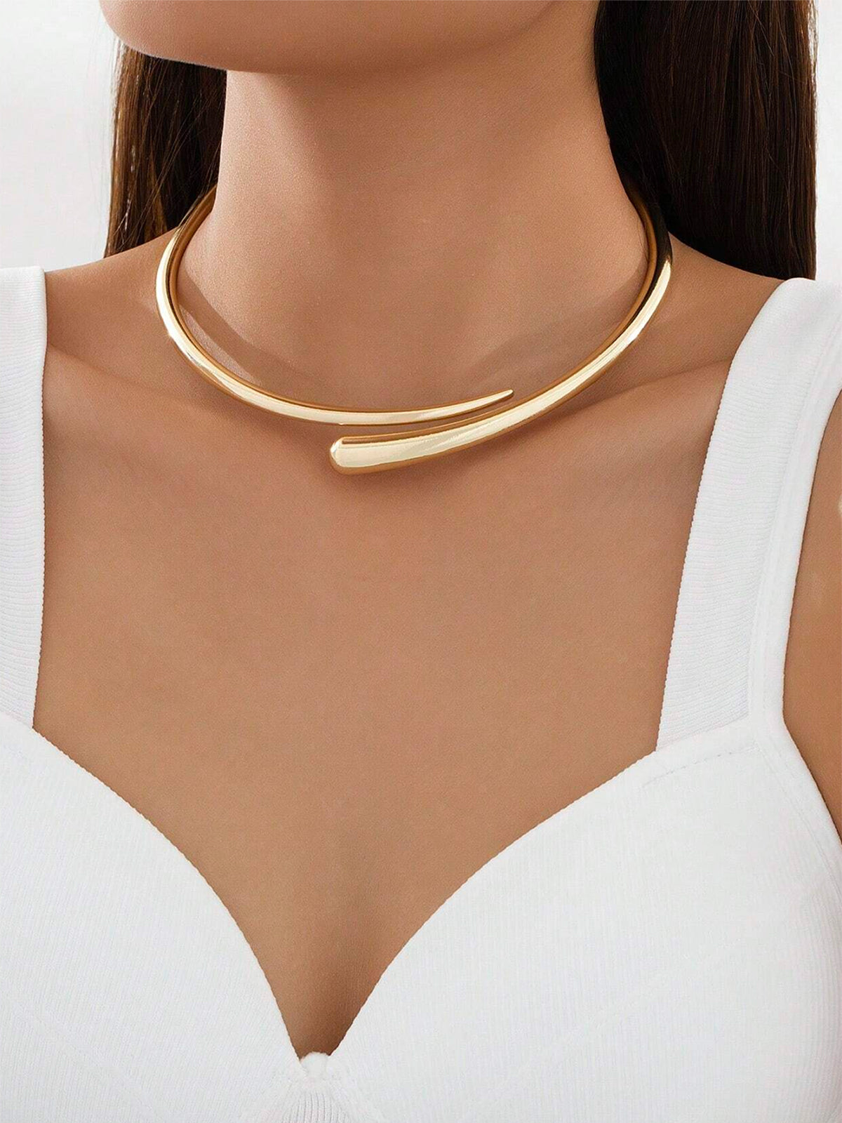 Valeska | Goldene offene Choker-Halskette
