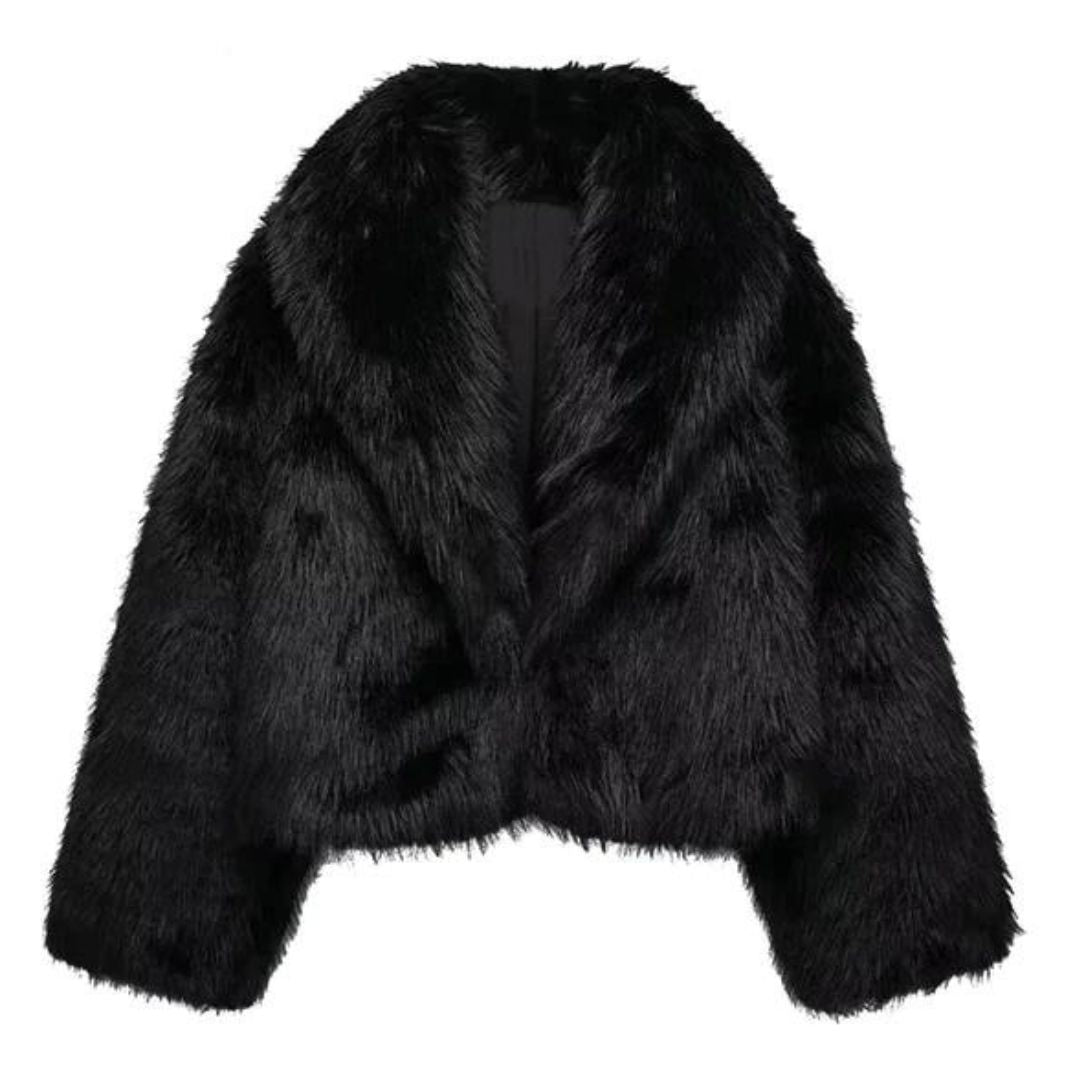 Flauschiger Mantel für Damen
