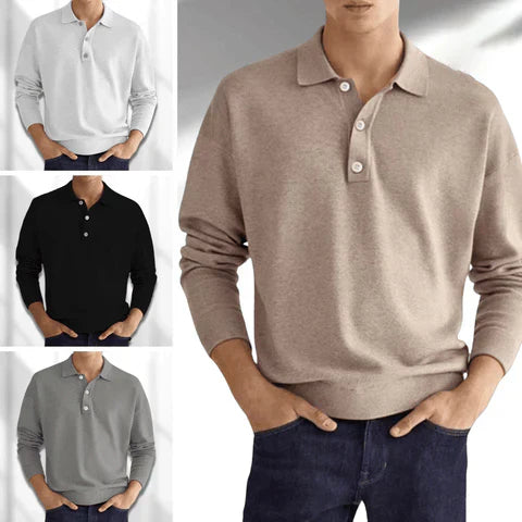 Langarm Poloshirts für Herren