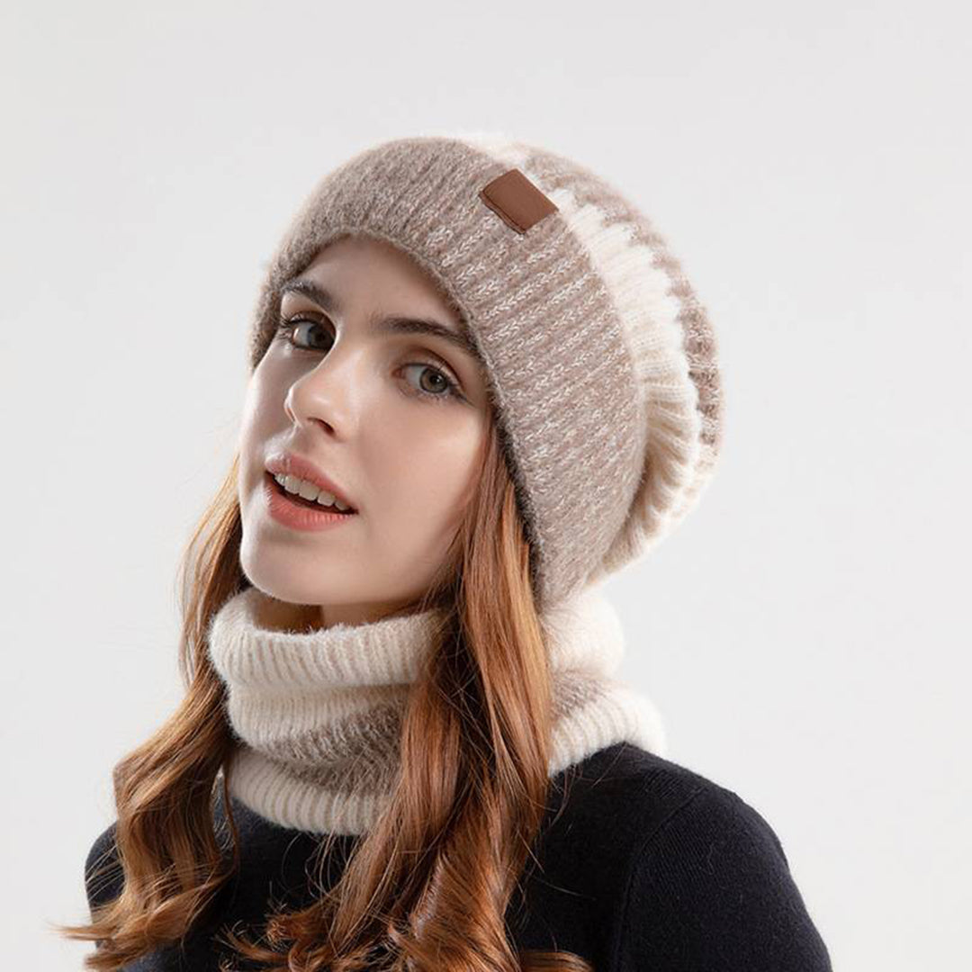 Angie | Klassisches Wintermützen- und Schal-Set