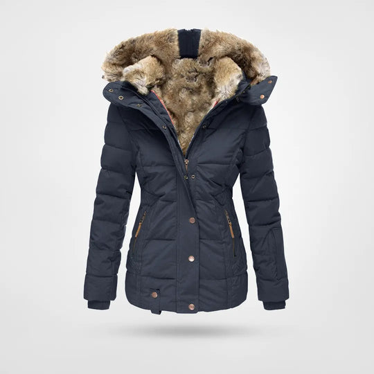 Cecilie - Warmer Mantel mit Kapuze