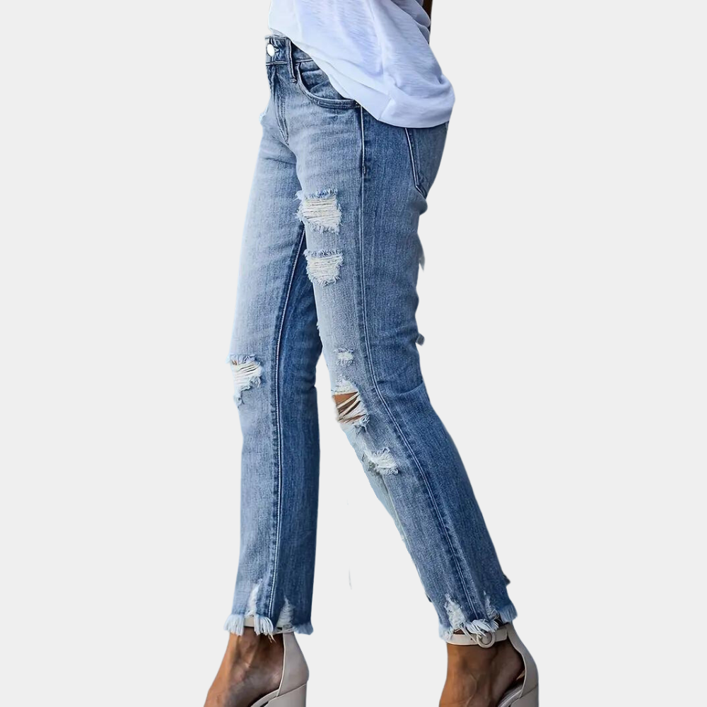 Zerrissene Skinny-Jeans | Denim | Trendig und Modern