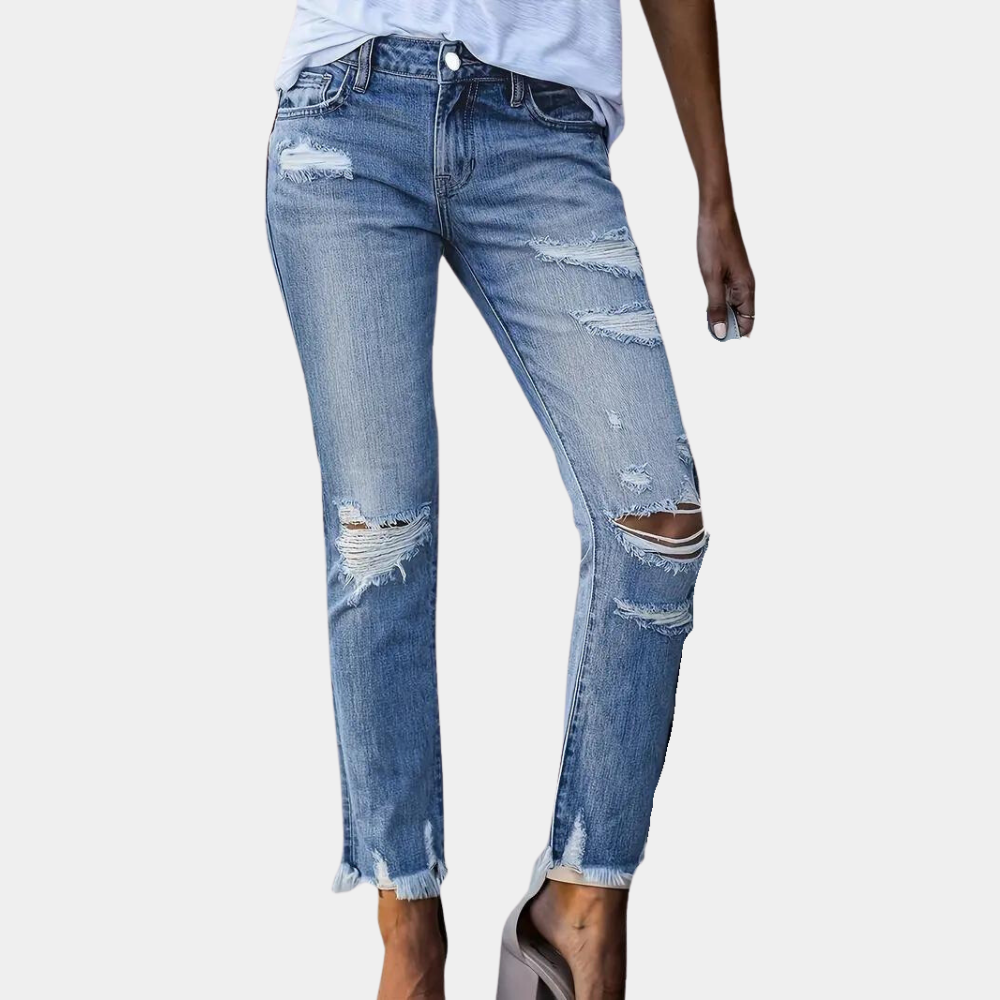Zerrissene Skinny-Jeans | Denim | Trendig und Modern