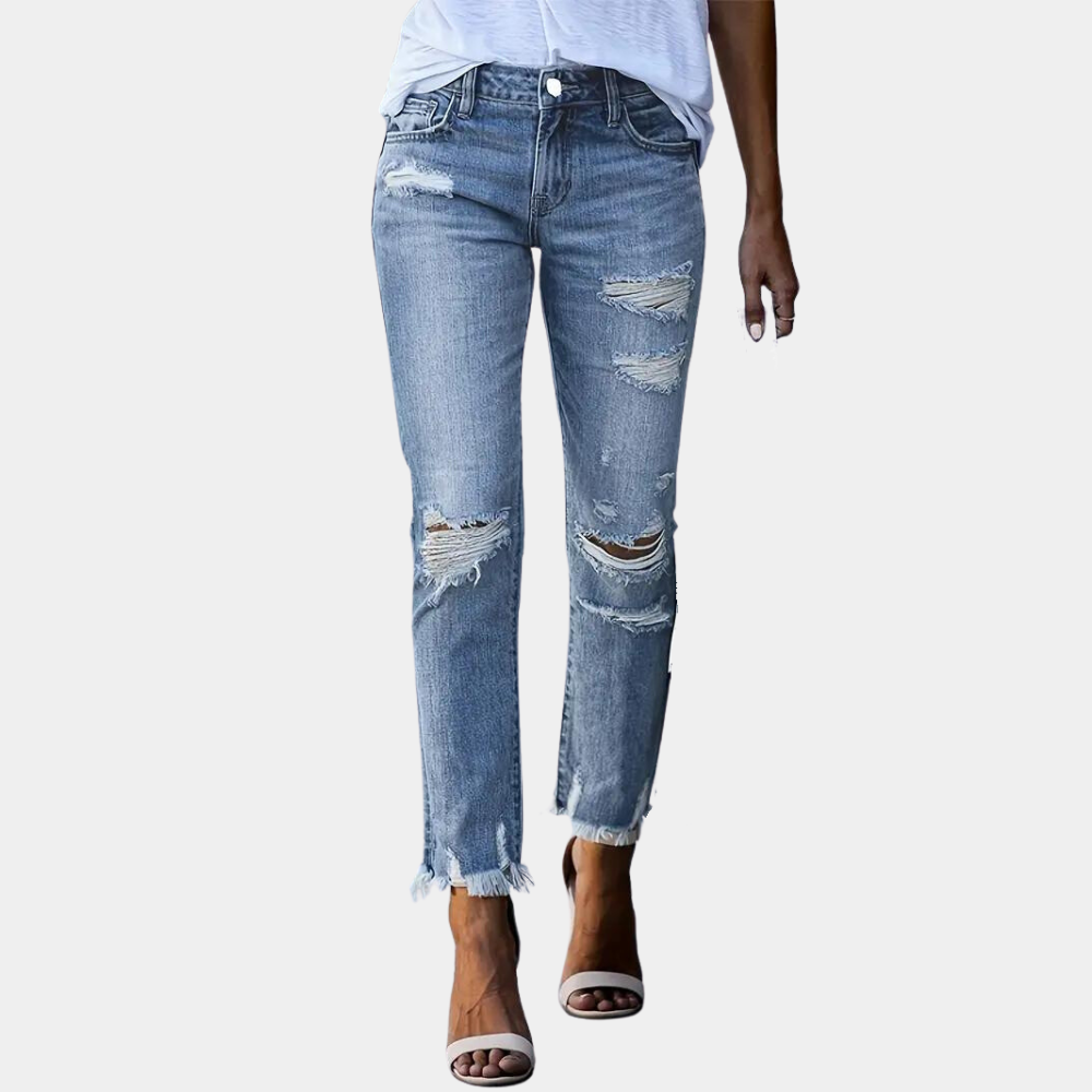 Zerrissene Skinny-Jeans | Denim | Trendig und Modern