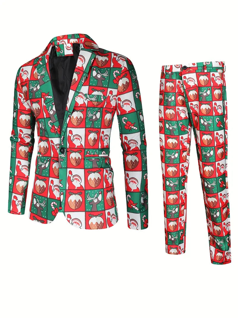 Print Anzugsjacke & Anzughose Anzugs-Set