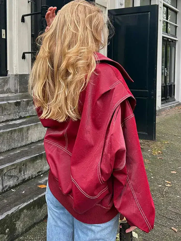 Elegante Damen Jacke in Weinrot