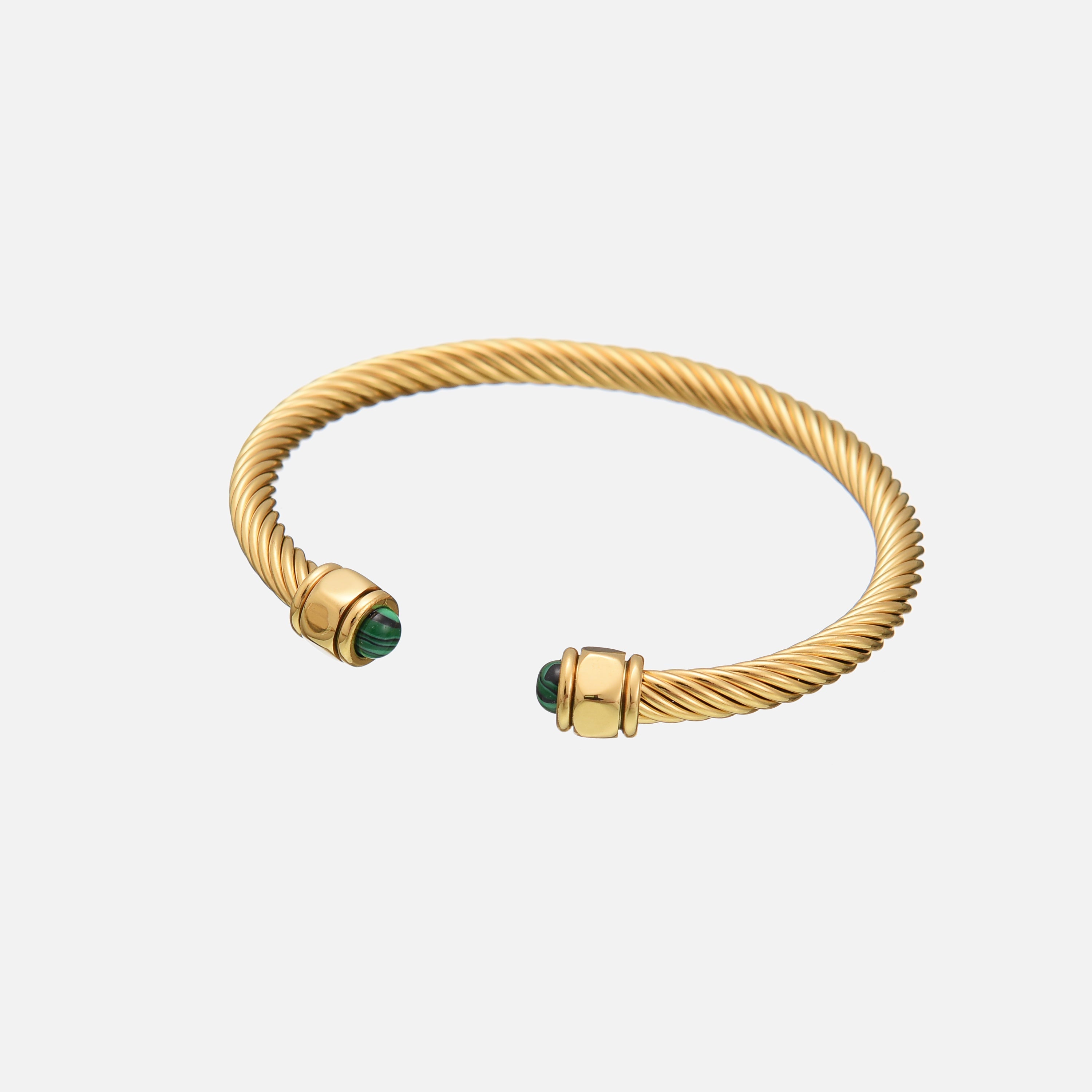 Goldenes Adelaide Armband mit Türkissteinen – Verstellbar & Hypoallergen