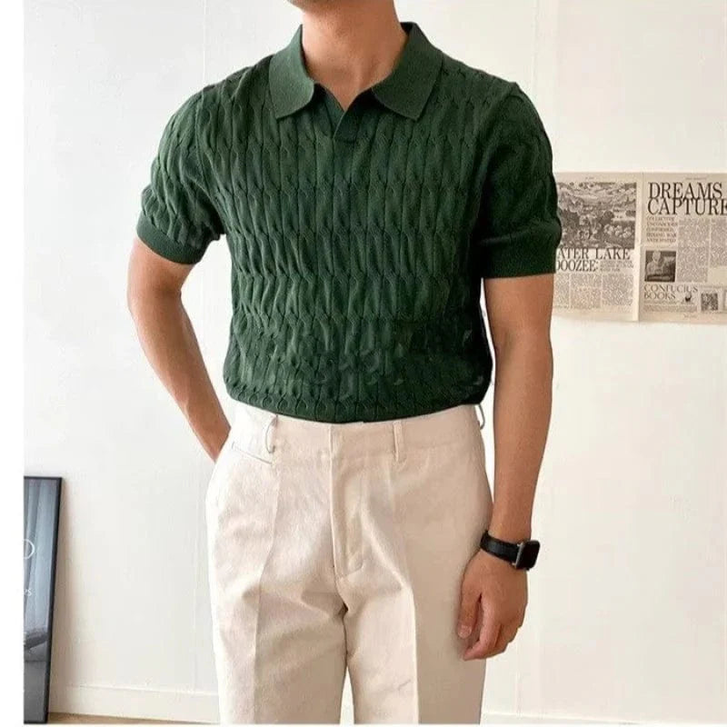 Davinci - Gestricktes Polohemd