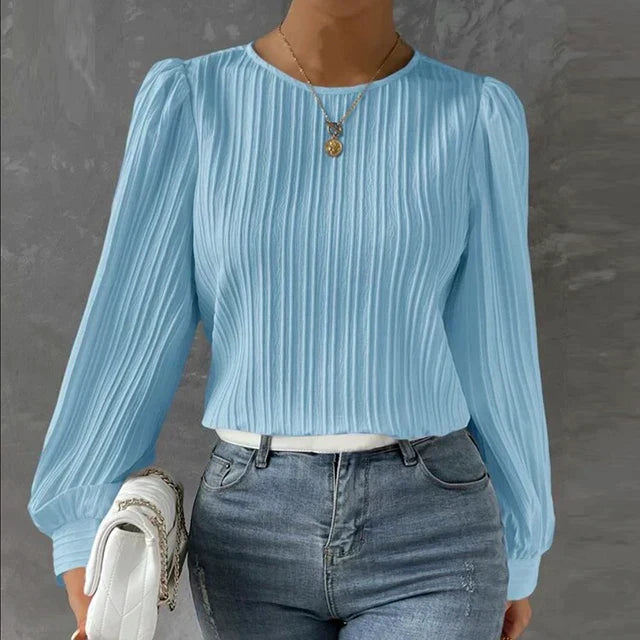 Damen-Faltenbluse