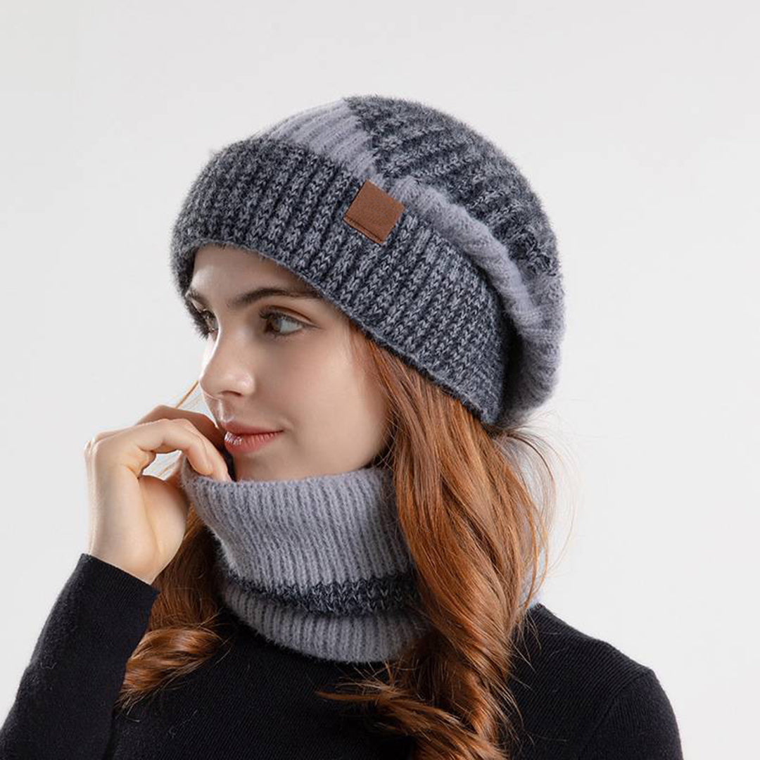 Angie | Klassisches Wintermützen- und Schal-Set