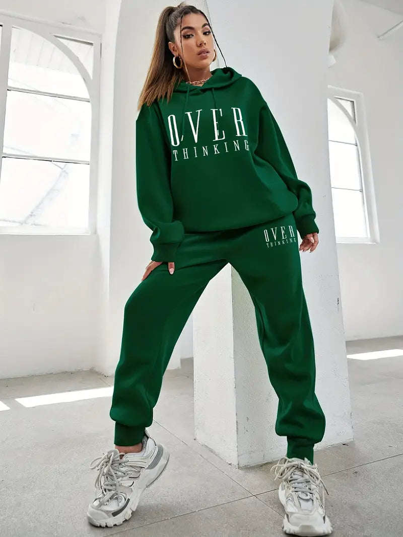 Langarm-Kapuzenpulli & Jogger-Set für Damen