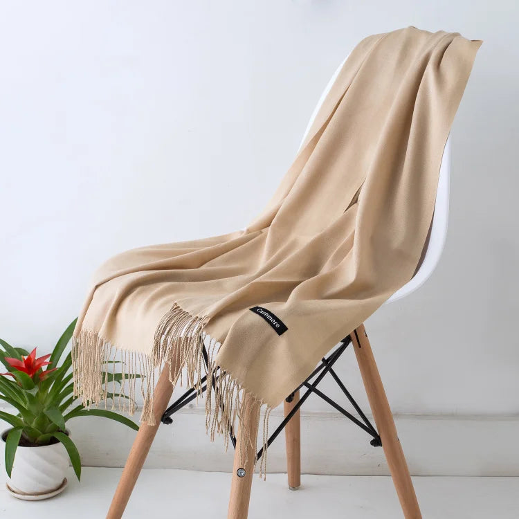 Damen Schal mit Quasten – Eleganter Pashmina-Stil