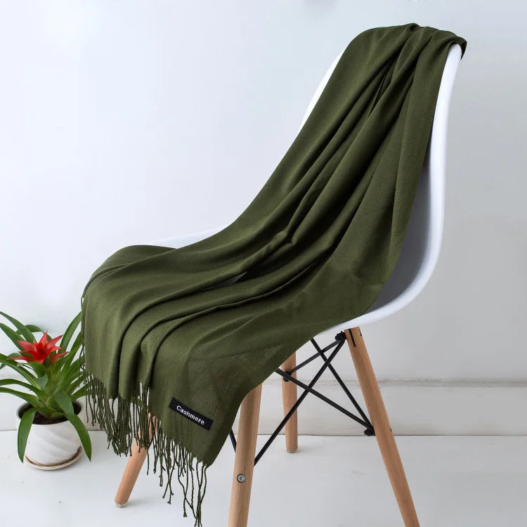 Damen Schal mit Quasten – Eleganter Pashmina-Stil