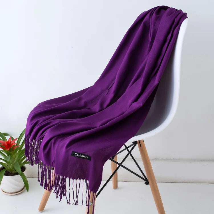 Damen Schal mit Quasten – Eleganter Pashmina-Stil