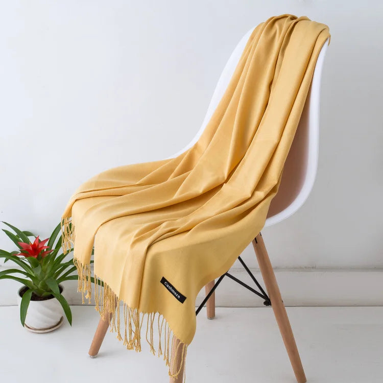 Damen Schal mit Quasten – Eleganter Pashmina-Stil