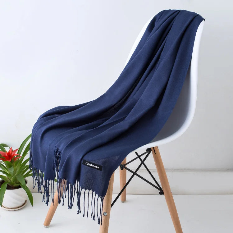 Damen Schal mit Quasten – Eleganter Pashmina-Stil