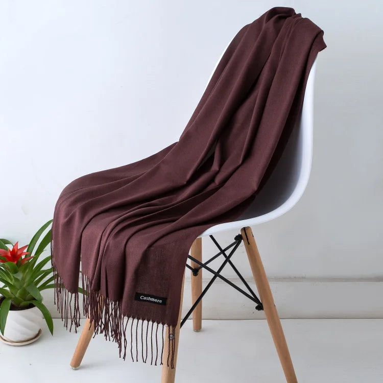 Damen Schal mit Quasten – Eleganter Pashmina-Stil