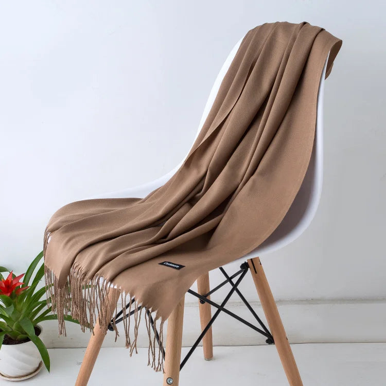 Damen Schal mit Quasten – Eleganter Pashmina-Stil