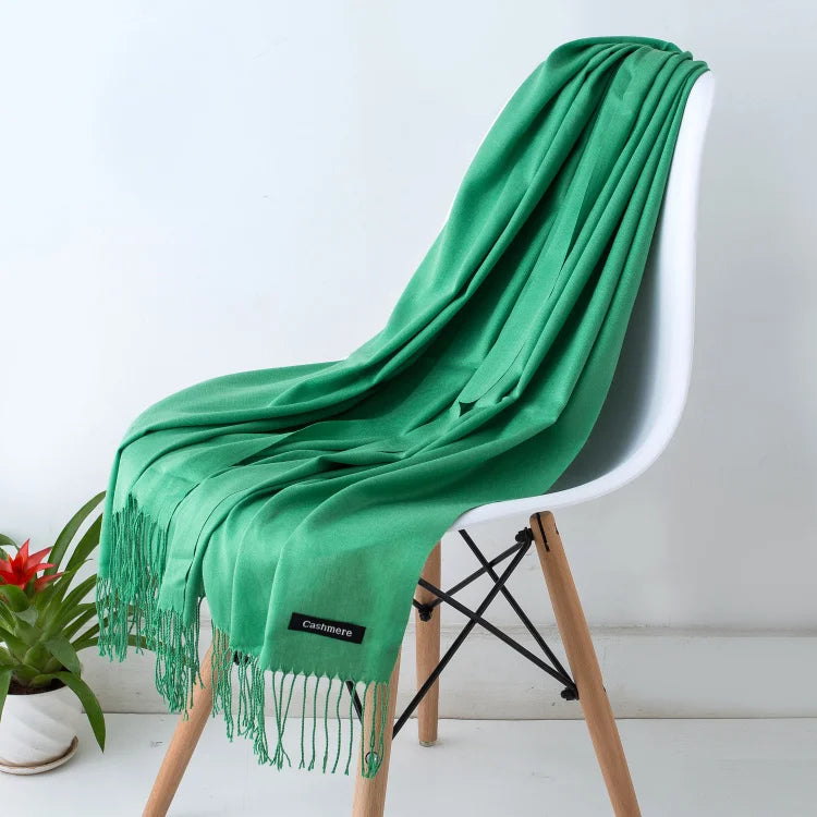 Damen Schal mit Quasten – Eleganter Pashmina-Stil