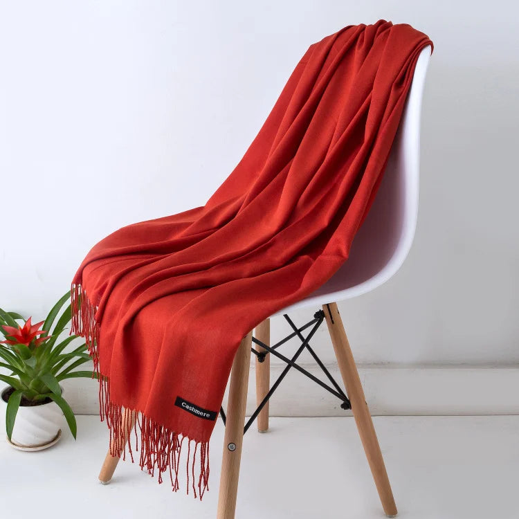 Damen Schal mit Quasten – Eleganter Pashmina-Stil
