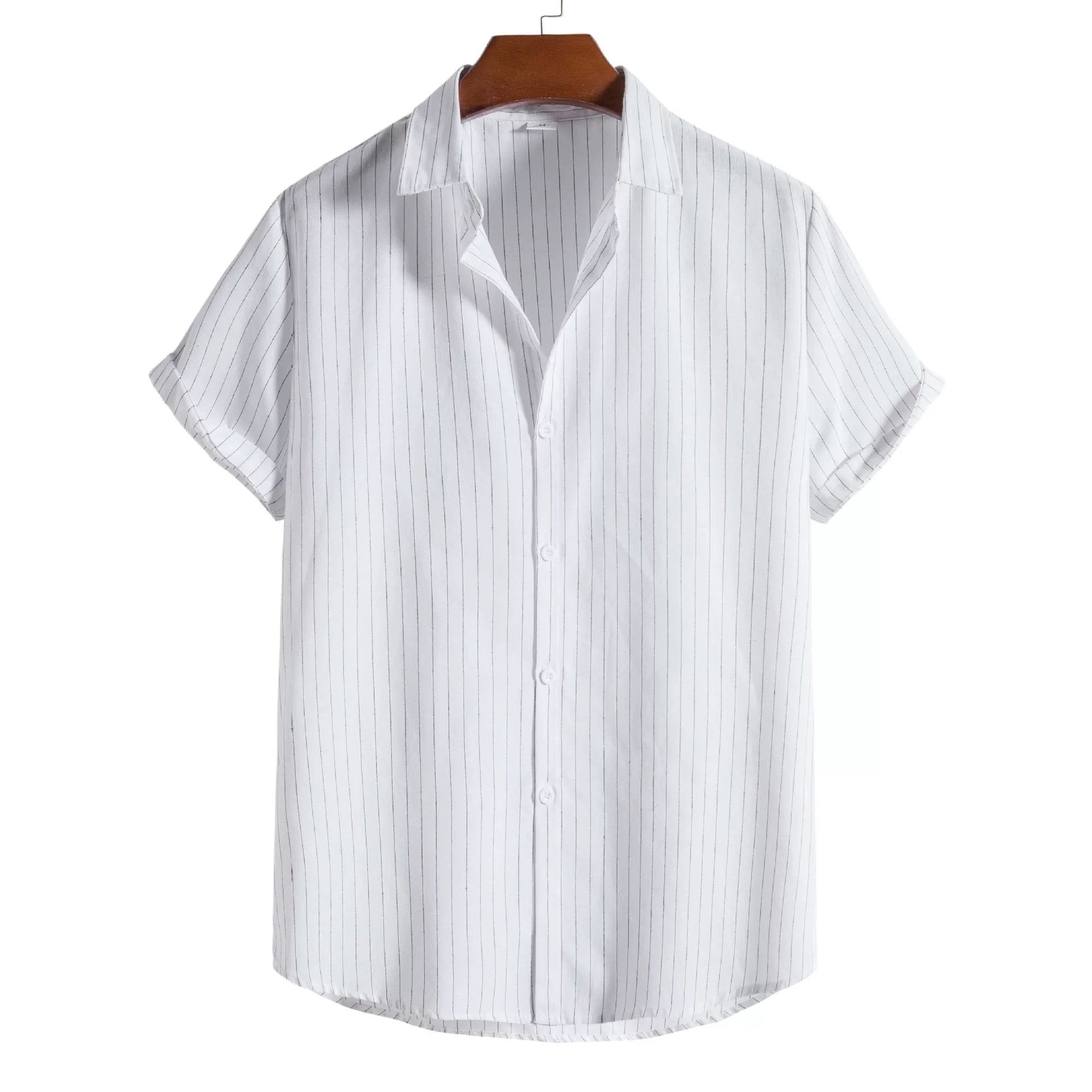 Kurzärmeliges Herren Hemd – Elegantes Nadelstreifen Shirt für Büro & Freizeit