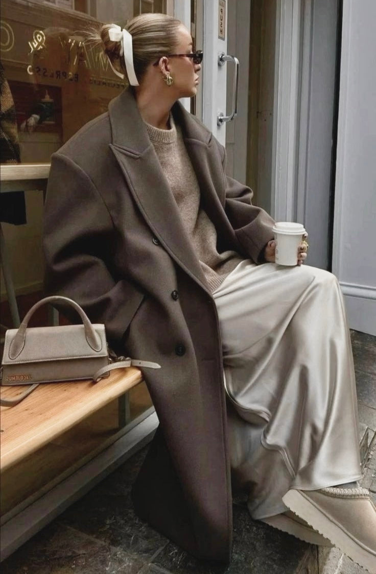 Theresa | Langer übergroßer Mantel für Damen