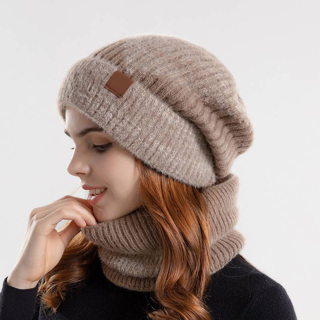Angie | Klassisches Wintermützen- und Schal-Set