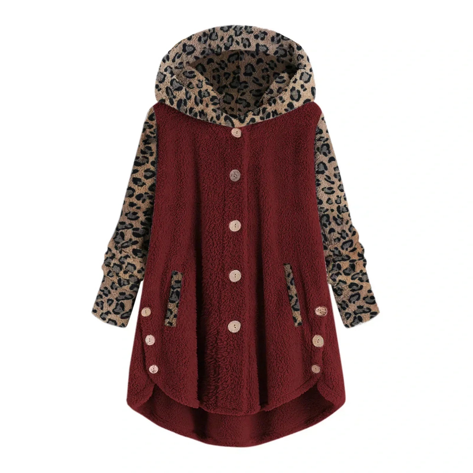 Übergroße Jacke mit Knöpfen für Damen