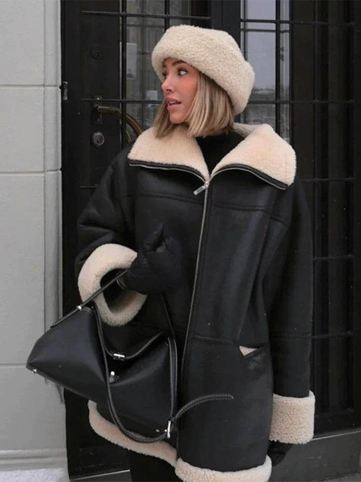 Althea - Gefütterte Damen Lederjacke