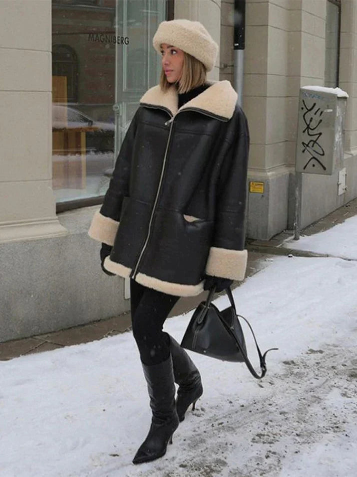 Althea - Gefütterte Damen Lederjacke