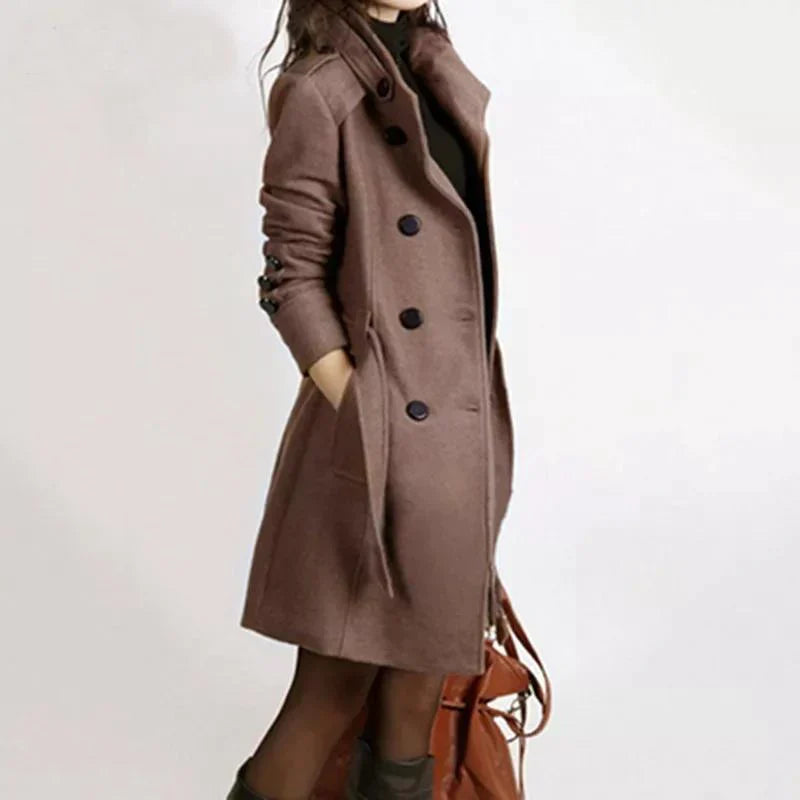 Ira - Stilvolle Mantel mit Gürtel für Herbst/Winter für Damen