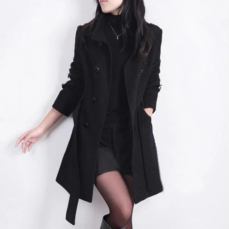 Ira - Stilvolle Mantel mit Gürtel für Herbst/Winter für Damen