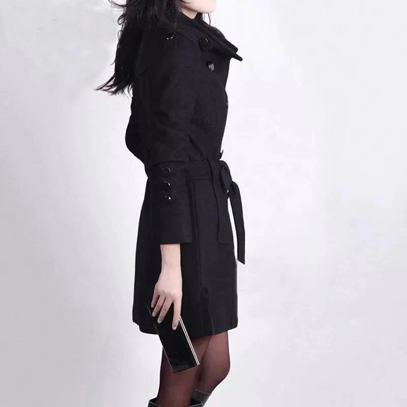 Ira - Stilvolle Mantel mit Gürtel für Herbst/Winter für Damen