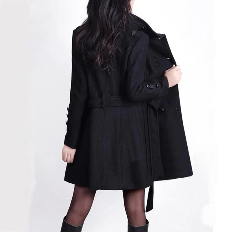 Ira - Stilvolle Mantel mit Gürtel für Herbst/Winter für Damen