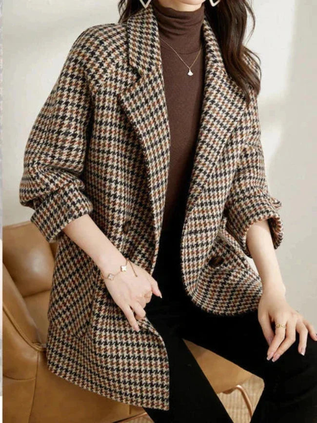 Nima - Karierter Damen Winterjacke