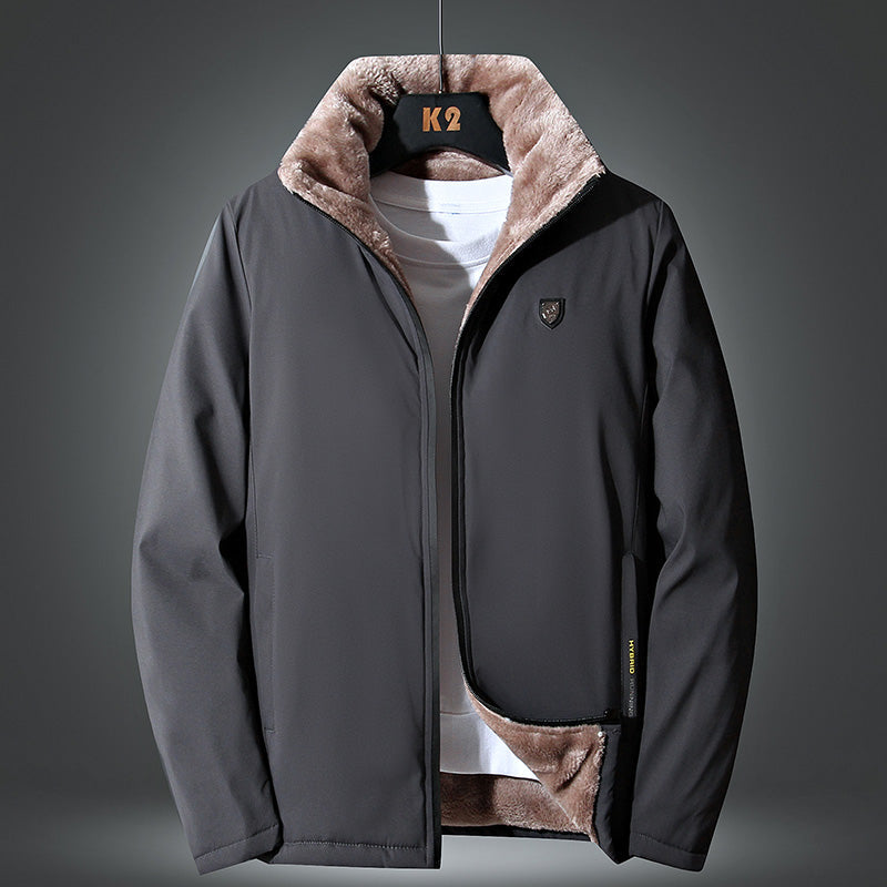 david – klassische fleecejacke für herren