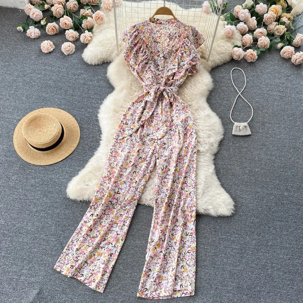 Yuna – Damen-Overall mit Blumendruck