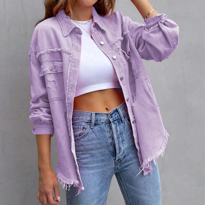 Cecily - Zerrissene Jeansjacke Damen