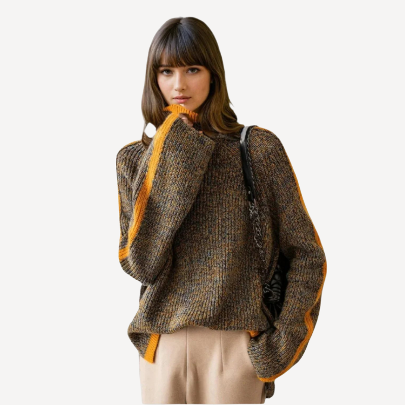 ZOÉ | Eleganter gestrickter Komfort Rollkragenpullover für Damen