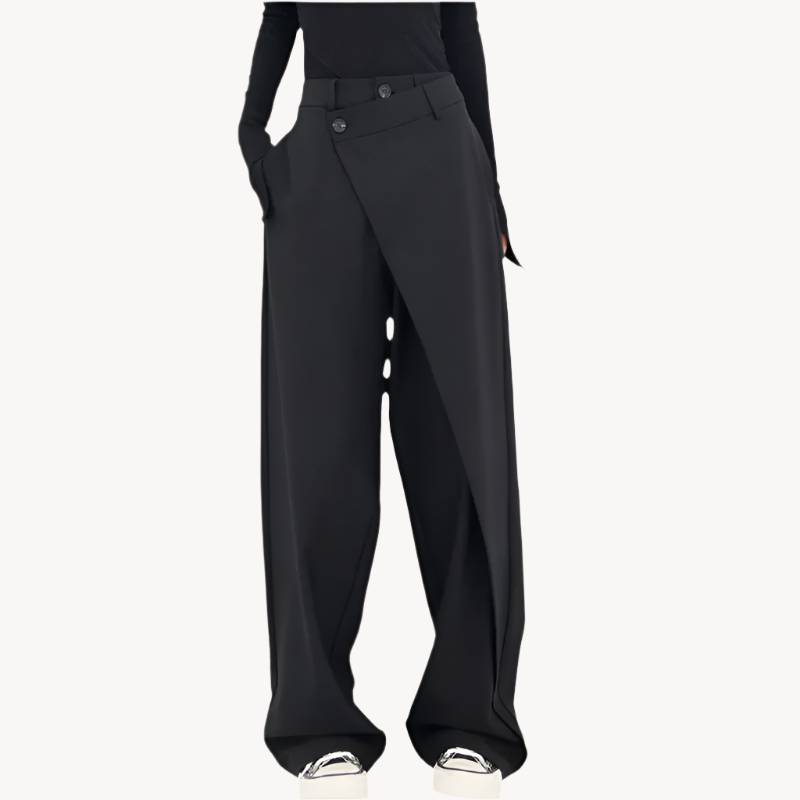 Yuli | Schmeichelhafte Asymmetrische Taille Damenhosen