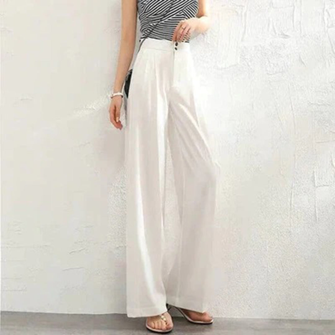 Weite Hose mit Hohem Bund | Leichte Stoffmischung | Elegant und Luftig