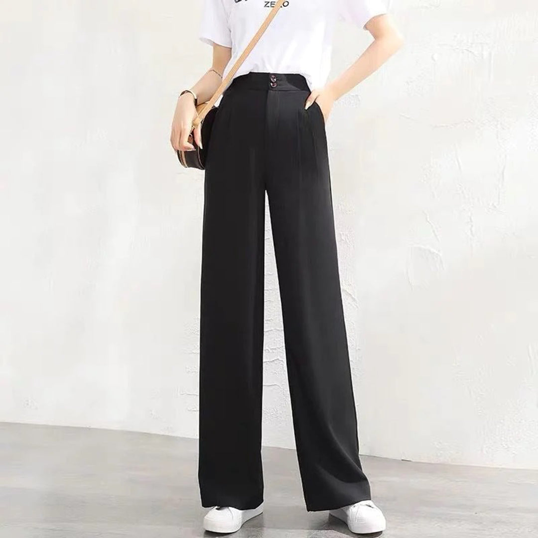 Weite Hose mit Hohem Bund | Leichte Stoffmischung | Elegant und Luftig
