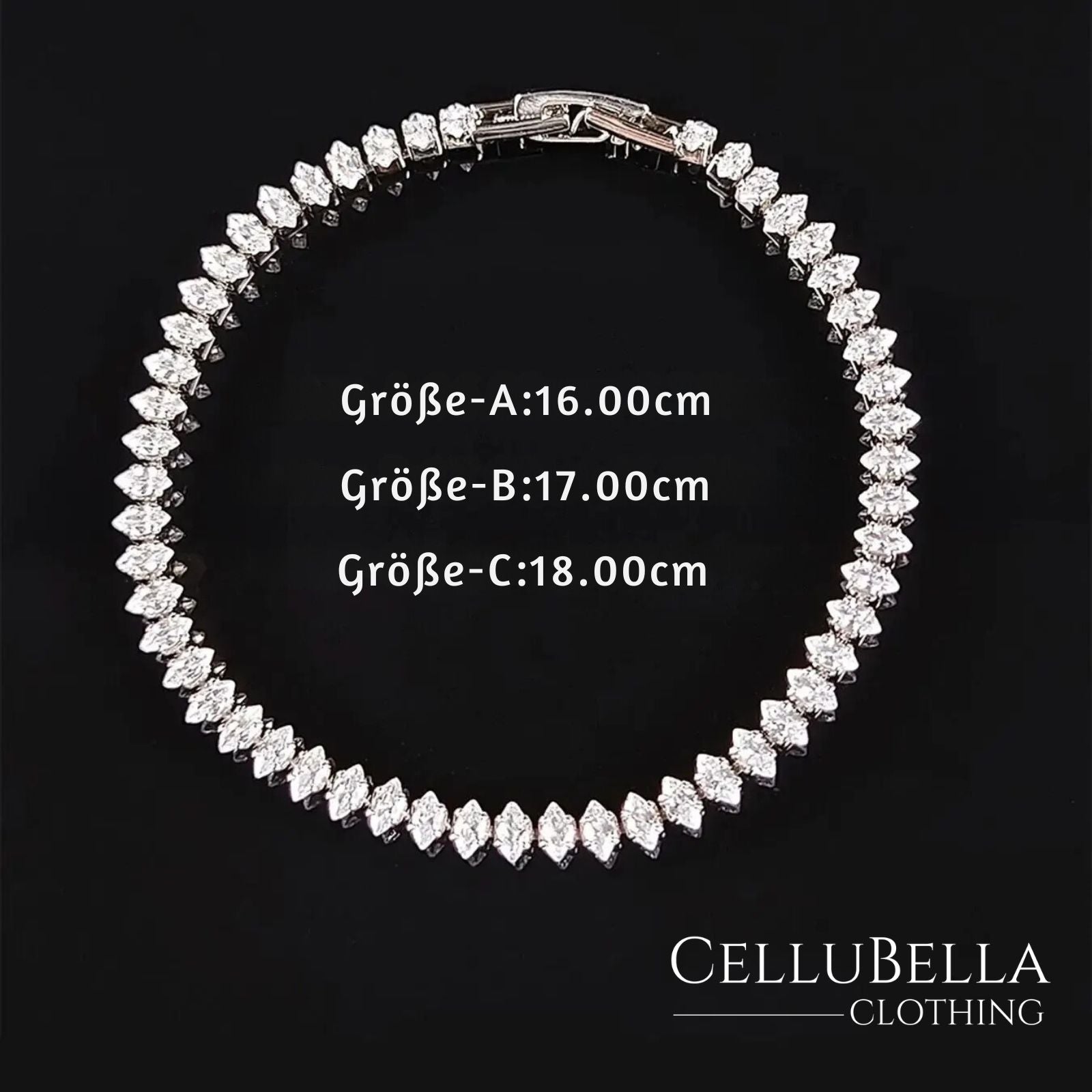 Aurora-Armband: Klassisches Tennisarmband mit funkelnden Zirkonia-Steinen
