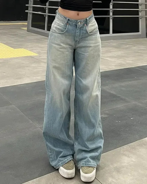Weit geschnittene Jeans | Hoher Bund | Lässiger Streetstyle