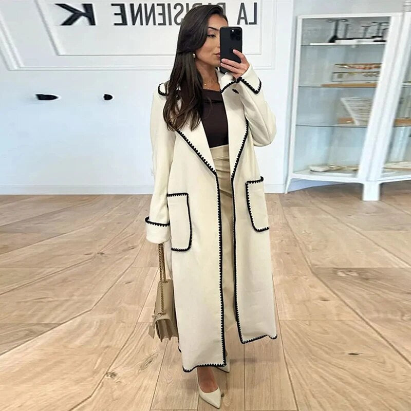 Josephine - Schicker Herbst Langer Wollmantel für Damen